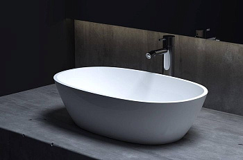 Раковина Salini CALLISTA 106 1101206SMRH S-Stone покраска по RAL снаружи, накладная, матовая