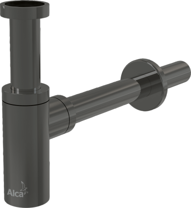 Сифон для умывальника DN32 DESIGN, GUN METAL-глянец