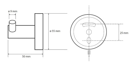 Двойной крючок Bemeta Dark 104106030 Черный матовый