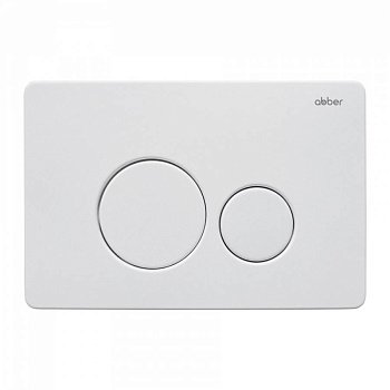 Кнопка смыва ABBER AC0121MW белая матовая Кнопка смыва ABBER AC0121MW белая матовая