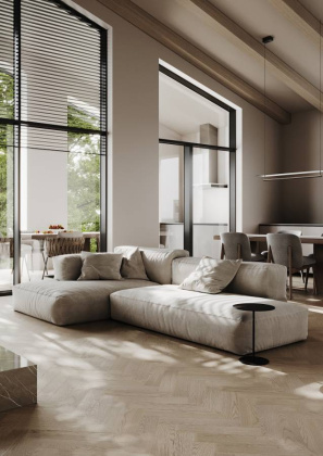 Кварцевый паркет Quartz Parquet Штучный паркет Дуб Пряная Ваниль, 44-1258-05, 5/0,6 мм