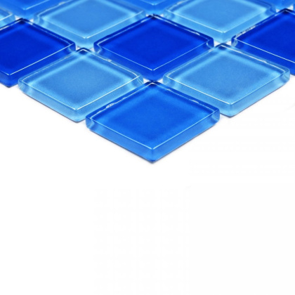 Мозаика стеклянная Blue wave-1 (чип 4*25*25) 300*300(22шт.-1.98м2), м2 Мозаика стеклянная Blue wave-1 (чип 4*25*25) 300*300(22шт.-1.98м2), м2