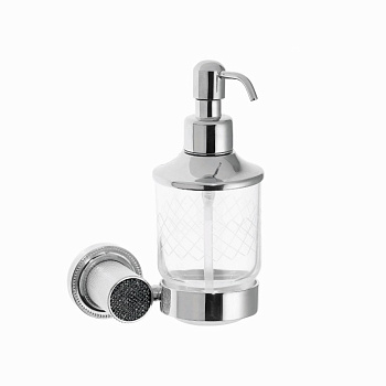 Настенный диспенсер ROYALE CRISTAL BLACK ХРОМ 10932-CR-B Boheme Настенный диспенсер ROYALE CRISTAL BLACK ХРОМ 10932-CR-B Boheme