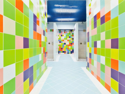 Плитка настенная  5009 Калейдоскоп белый (20см*20см*6,9мм) (26шт/1,04м2) ., м2