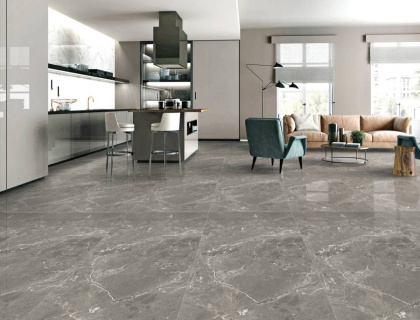 Керамогранит Laparet Romano Grey серый полированный 60х60 (4шт_1,44м2), м2