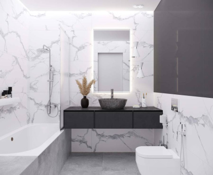 Statuario Crown Керамогранит белый 60x60 сатинированный