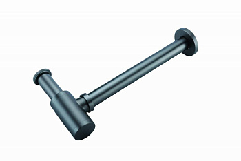 Сифон для раковины Gun Metal без клик-клак