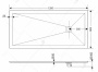 Душевой поддон прямоугольный RGW ST-W Белый (Комплект)  800x1200
