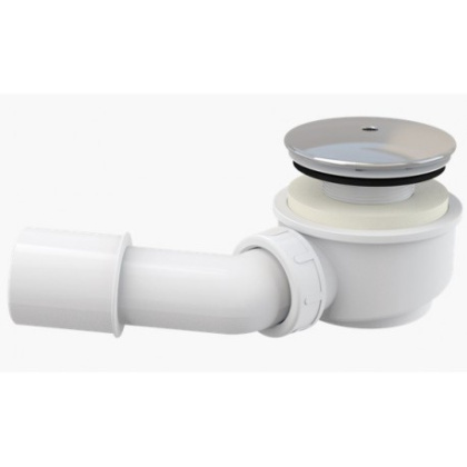 Сниженный сифон для душевого поддона, хром