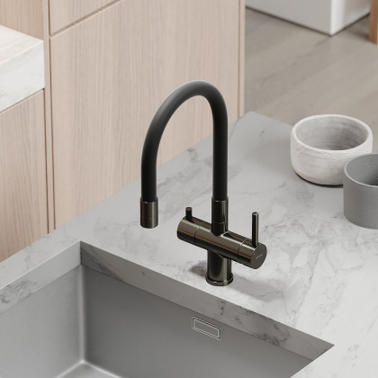 Смеситель для кухни SANCOS Lucia с возможностью подключения фильтра для воды, цвет вороненая сталь, арт. SC4004GG Смеситель для кухни SANCOS Lucia с возможностью подключения фильтра для воды, цвет вороненая сталь, арт. SC4004GG