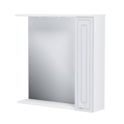 Зеркальный шкаф Palace One с подсветкой правый, 75х75х19 см, белый, M41MPR0751WG