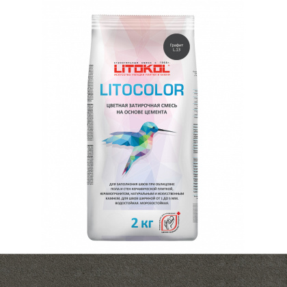 Затирка цементная LITOCOLOR L.13 графит