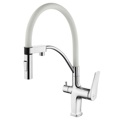 Смеситель Lemark Comfort LM3074C-White для кухни с подключением к фильтру с питьевой водой Смеситель Lemark Comfort LM3074C-White для кухни с подключением к фильтру с питьевой водой