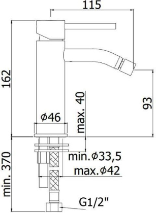 Смеситель для биде Paffoni Light LIG131ST Смеситель для биде Paffoni Light LIG131ST