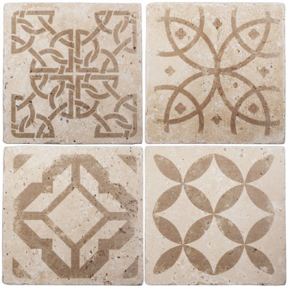 Натуральный травертин, ORNAMENT №2 10x10, Provance Натуральный травертин, ORNAMENT №2 10x10, Provance