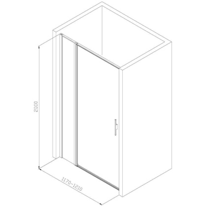 Душевая дверь Allen Brau Priority 120 3.31009.BBA черный браш