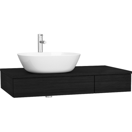 Столешница 90 см, левосторонняя, черный дуб