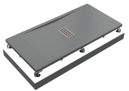 Душевой поддон Creto Etna 160x90 прямоугольный, серый