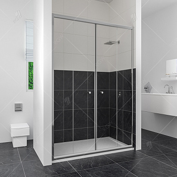 Душевая дверь в нишу RGW Classic CL-10 120 профиль Хром стекло прозрачное