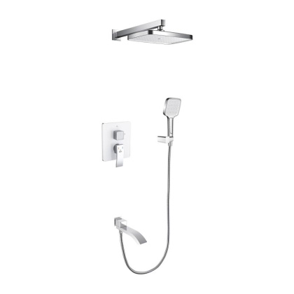 Душевая система встраиваемая Rose R1535F, белый/хром