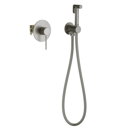 Смеситель Timo Saona 2389/18SM встроенный с гигиеническим душем, черное золото