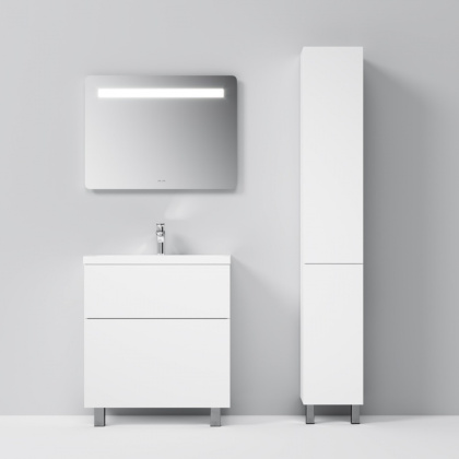 M90CSR0306WG GEM, шкаф-колонна, напольный, правый, 30 см, двери, push-to-open, цвет: Белый, глянец