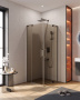 SLIDER-A-2-100/110-BR-GM Душевой уголок, Условный размер, мм:(1000-1100)x(1000-1100)x1950 Габариты с диапазоном регулировок, мм:(1000-1100)x(1000-1100)x1950 