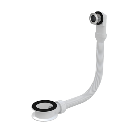 Слив-перелив для умывальника, хром