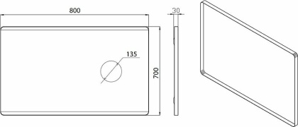 Зеркало Vallessi с увеличением и подсветкой 80*70, IP24 542_2 Boheme
