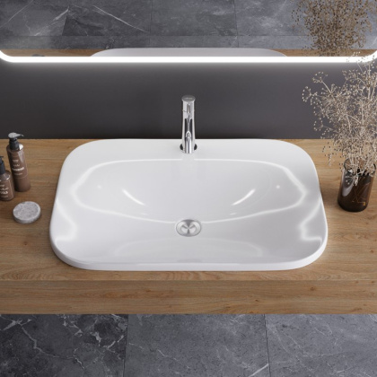 CEZARES Раковина керамическая полувстраиваемая, CZR-DRO-65-LVB