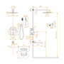 Система для душа встраиваемая RGW SP-370B, RGW 511408370-04