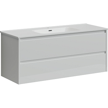 Тумба подвесная SANCOS Libra 1190х450х500, c двумя ящиками оснащенными доводчиками, белый глянец , арт. LB120-1W