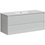Тумба подвесная SANCOS Libra 1190х450х500, c двумя ящиками оснащенными доводчиками, белый глянец , арт. LB120-1W