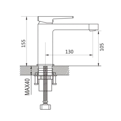Смеситель для раковины Shevanik S68C S6801C