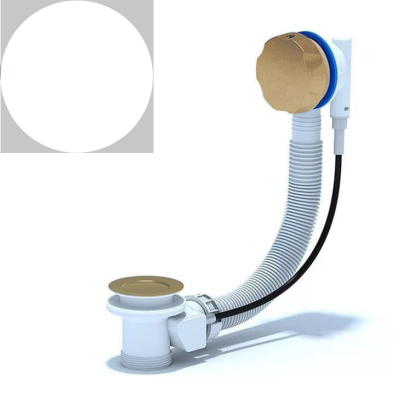 Слив-перелив для ванны АниПласт (белый гланец)