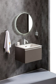 Тумба без раковины Vallessi 60*46см Антрацит глянец, 1 полка 837-060-A glossy Boheme