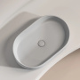 Умывальник чаша накладная овальная (цвет Серый Матовый) Element 608*385*122мм