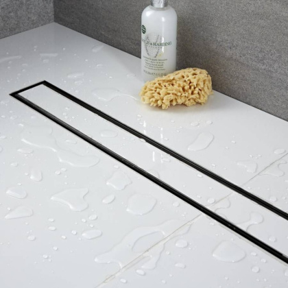 Душевой трап RGW SDR-08B-80 прямой 800 черный Ø 50 мм сифон + ножки, под плитку