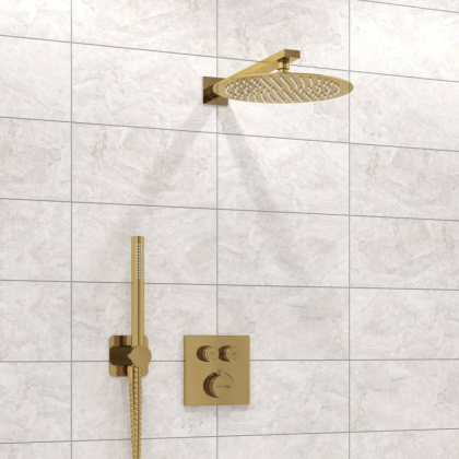 A5548.180.259.285.194.286 Thermo Встраиваемый комплект для душа с верхней душевой насадкой и лейкой A5548.180.259.285.194.286 Thermo Встраиваемый комплект для душа с верхней душевой насадкой и лейкой