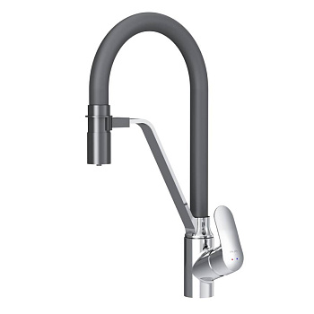 Смеситель Am.Pm Like F8007802 для кухонной мойки, Хром / Черный Смеситель Am.Pm Like F8007802 для кухонной мойки, Хром / Черный