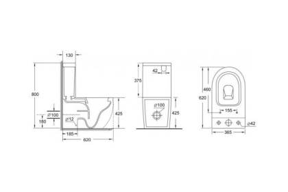Сливной бачок Aquanet Cetus 2.0 C2 LX-2903