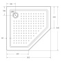 Акриловый поддон CEZARES TRAY-A-P-90-15-W0
