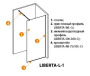 LIBERTA-L-1-90-C-Cr Душевая перегородка с односторонним входом 900x1950 мм LIBERTA-L-1-90-C-Cr Душевая перегородка с односторонним входом 900x1950 мм