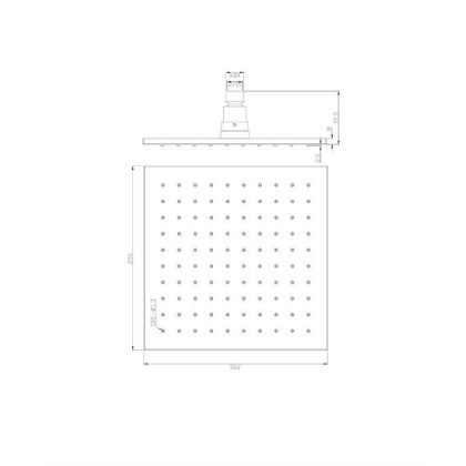 Верхний душ OMNIRES 25х25 см WGA225CR (хром) Верхний душ OMNIRES 25х25 см WGA225CR (хром)