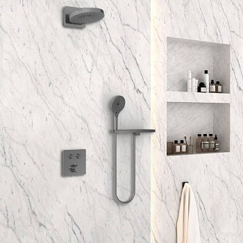 Душевой комплект VSFW-4I211RGM встраиваемый, двухрежимный, вороненая сталь