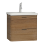 Шкаф Nest с раковиной c 2мя ящиками, 60 см, с LED подсветкой, цвет натуральная древесина