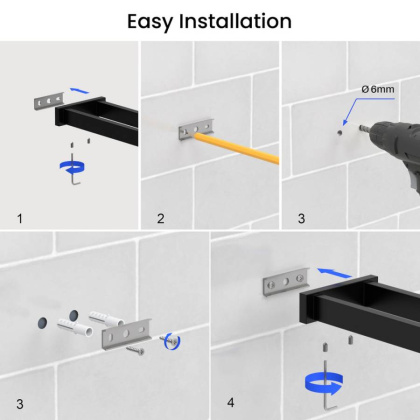 Полотенцедержатель двойной Timo Selene 14052/03 черный матовый