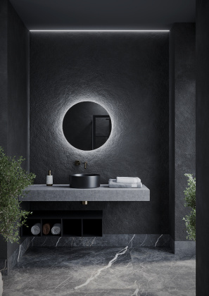 Зеркало для ванной комнаты  SANCOS Sfera D800  c  подсветкой , арт. SF800 Зеркало для ванной комнаты  SANCOS Sfera D800  c  подсветкой , арт. SF800