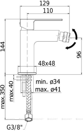 Смеситель для биде Paffoni Elle EL131NO Смеситель для биде Paffoni Elle EL131NO
