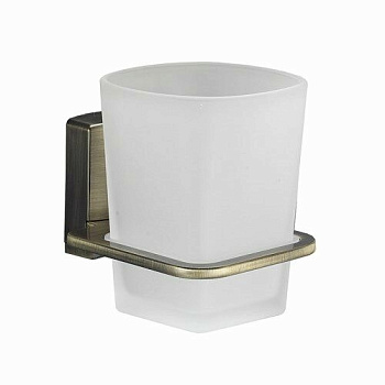Подстаканник одинарный Exter, 7,8х10х10,5 см, цвет бронза и белый, K-5228